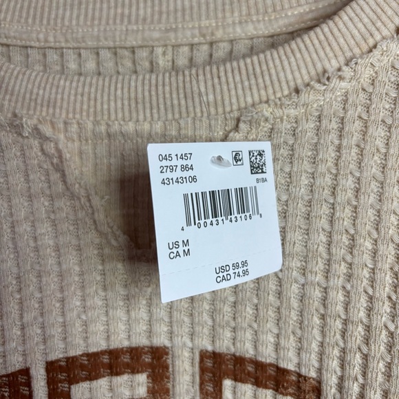 NWT AE Big Hug Crew Neck Waffle Oversize Sweatshirt size M - Picture 4 of 8